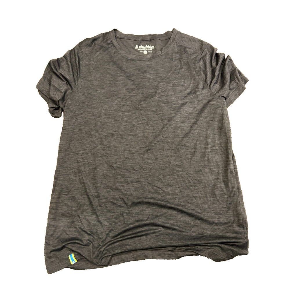Chubbies Men's‎ Short Sleeve Crew Neck Regular Fit T-Shirt in Dark Gray Size L